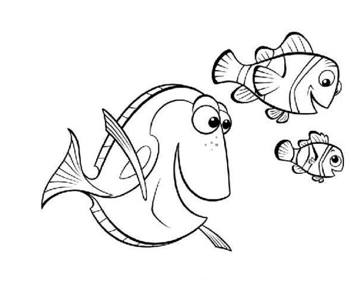 Gambar Disney Finding Dory Printable Marlin Nemo Coloring Page Mewarnai 