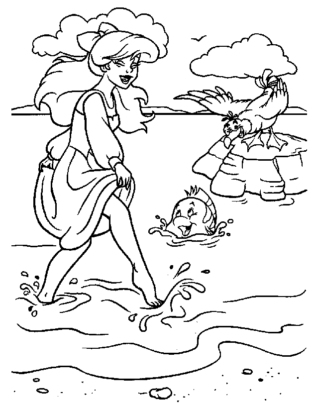 Gambar Mermaid Coloring Pages Printable Home Book Kids Gambar Mewarnai 