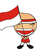 Gif Gambar Animasi Bergerak: Bendera Indonesia
